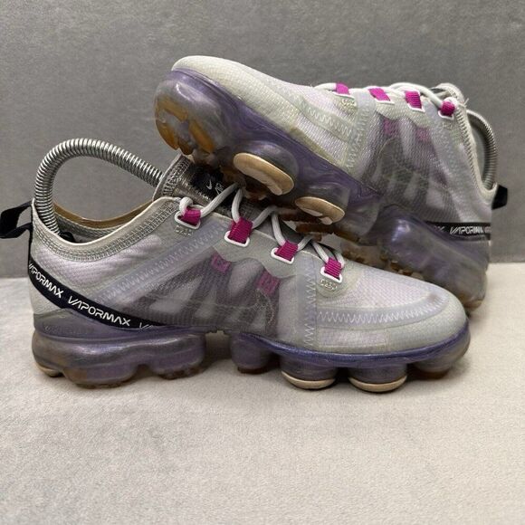 Nike Vapormax White and Pink Athletic Shoes - Picture 5 of 8